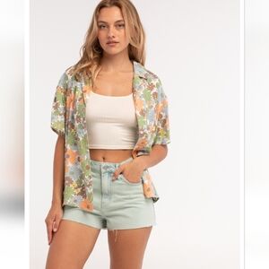 Pacsun RSQ Acid Color Denim Shorts 32 Nwt Vacation Grunge Festival Skater